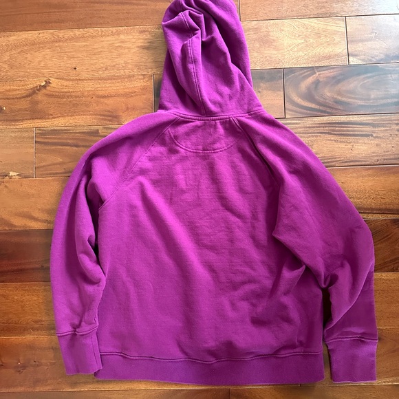 Champion Womens Powerblend Script Logo Relaxed Fleece Hoodie Berry Pink Large L - Picture 7 of 9